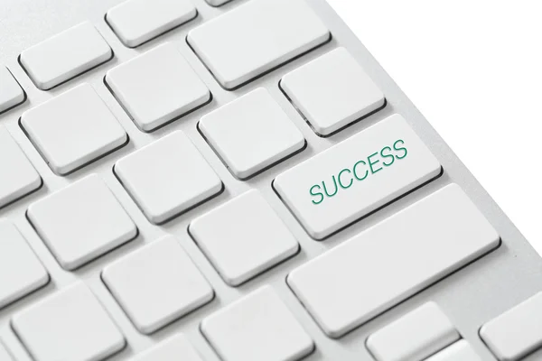 Success on keyboard button — Stock Photo, Image