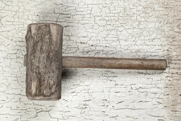 Antika trä hammare (stilleben) — Stockfoto
