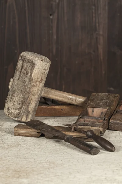 Antika snickare verktyg (stilleben) — Stockfoto