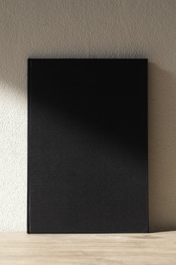 ahşap arka plan aydınlatma eskiz defteri