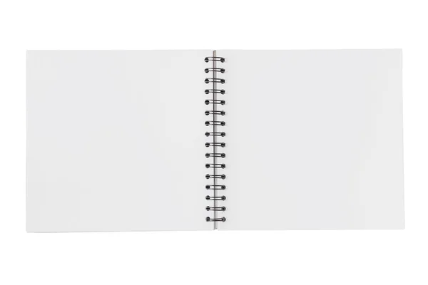 Sketch book open isolated on white background — Stock Photo, Image