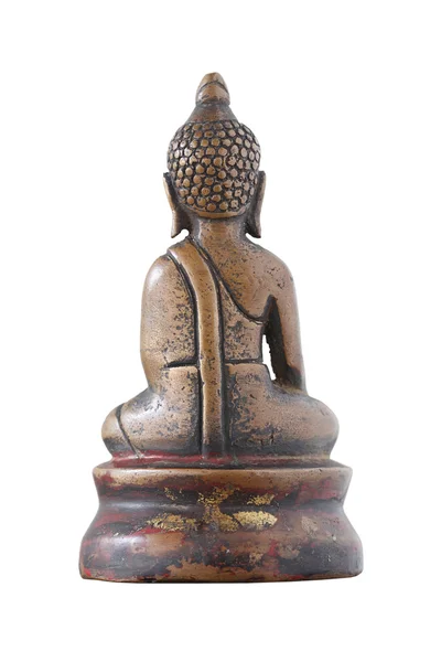 Bouddha public bronze isolé sur fond blanc — Photo