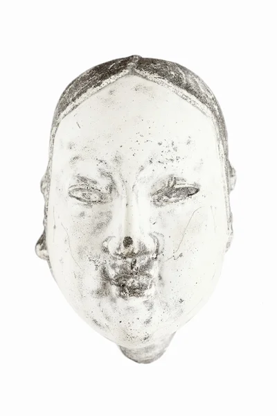 孤立的白色背景上的白色石膏面具 — 图库照片