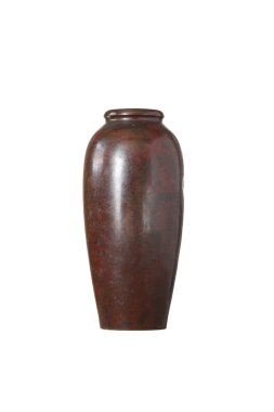 Beyaz arka plan üzerinde izole küçük Antik Bronz vazo