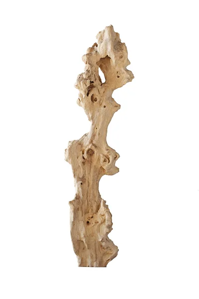 Escultura de madera abstracta aislada sobre fondo blanco —  Fotos de Stock