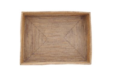 Beyaz arka plan üzerinde izole ratten sepet