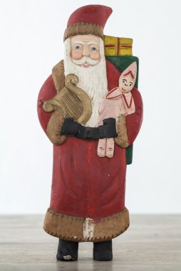 antika ahşap santa ahşap tablo