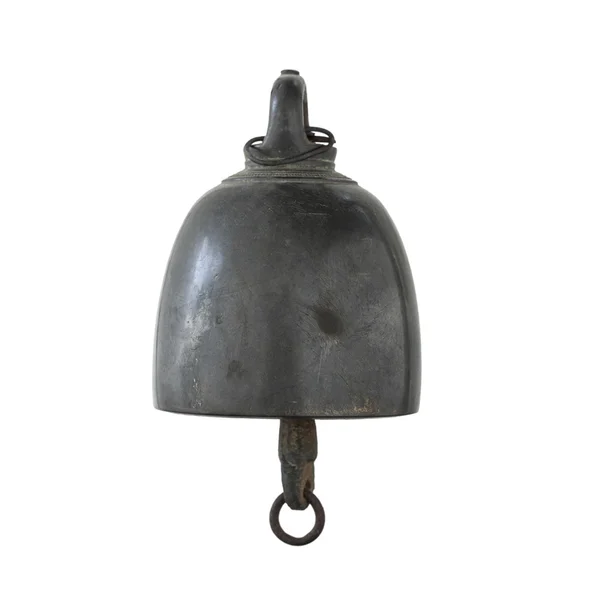 Antica campana isolata su sfondo bianco — Foto Stock