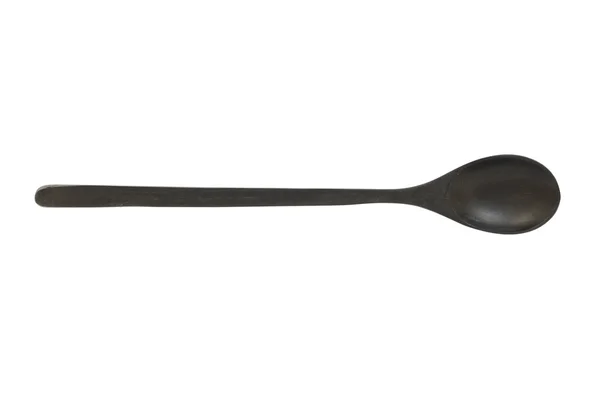 Trä Spoon isolerad på vit bakgrund — Stockfoto