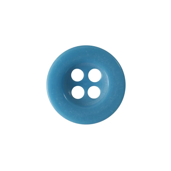 Cyan shirt button — Stock Photo, Image