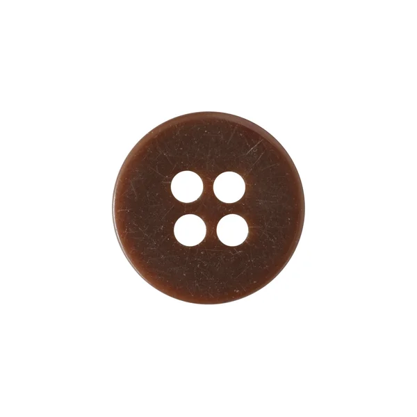 Кнопка коричневою сорочці — стокове фото