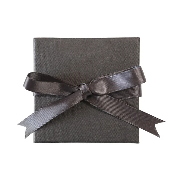 Kahverengi hediye kutusu beyaz arkaplanda izole — Stok fotoğraf