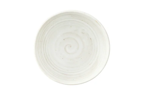 White Vintage ceramic bowl (Top view) — Stock Photo, Image