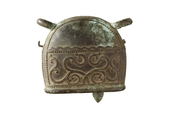Antiuqe buffalo bell isolated on white background — Stock Photo, Image