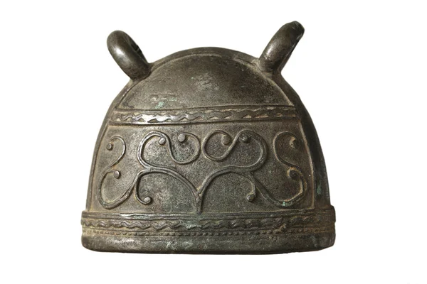 Antiuqe buffalo bell isolated on white background — Stock Photo, Image
