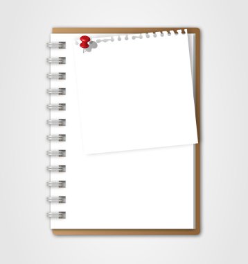 yırtık kağıt olan defter