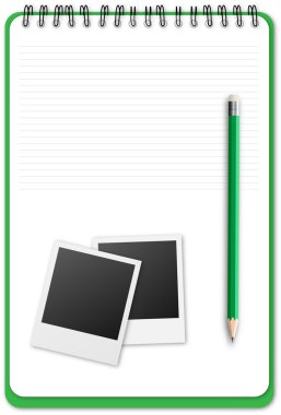 Fotoğraf kalem ile defter