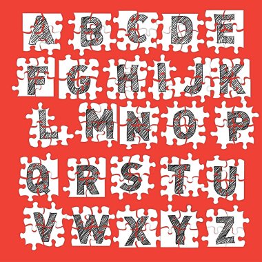 vektör çizimi alfabesi