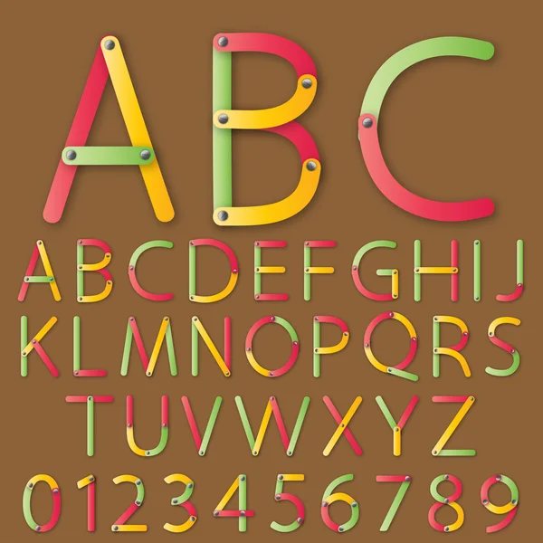 Набор векторов алфавита — стоковый вектор