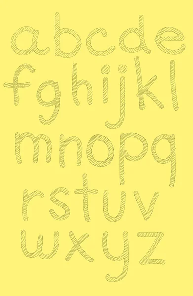 Vector Sketch Alphabet — Stock Vector