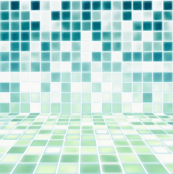 Mozaik döşenmiş duvar vektör ile iç odası — Stok Vektör