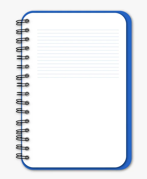 Niebieski notatnik — Wektor stockowy