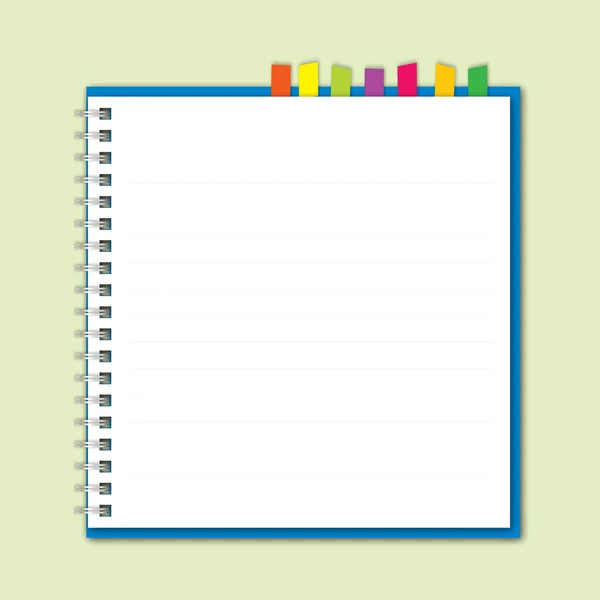 Caderno azul — Vetor de Stock