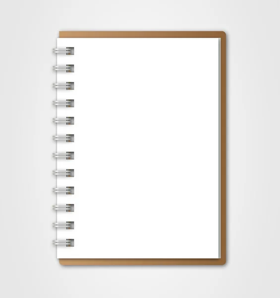 Notebook With Metal Binder — Stock Vector