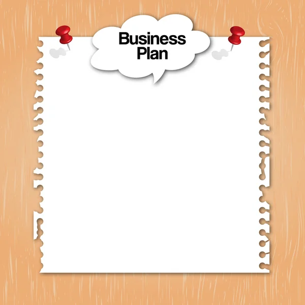 Business plan ballon woord concept vector — Stockvector