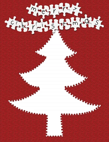 Notizpapier vom Weihnachtsbaum — Stockvektor