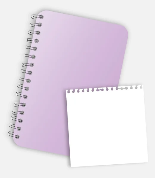Cuaderno con papel roto — Archivo Imágenes Vectoriales
