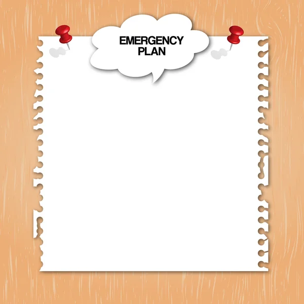 Concepto del plan de emergencia — Vector de stock