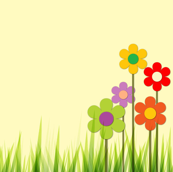 Весна фон с цветами