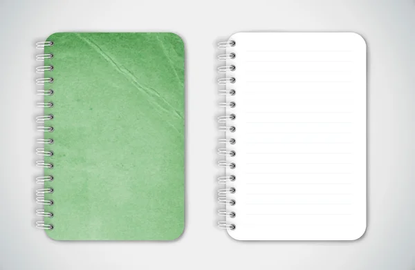Cuaderno verde — Archivo Imágenes Vectoriales