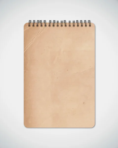 Starý notebook grunge — Stockový vektor