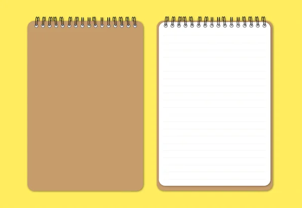 Cuaderno marrón — Vector de stock