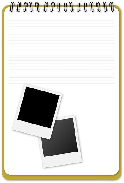 Notebook with photo — Stock Vector