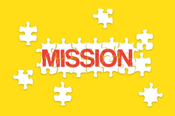 Mission jigsaw — Stock Vector