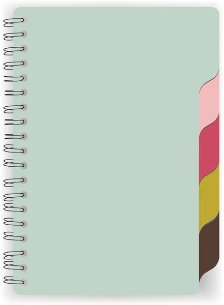 Cuaderno verde — Vector de stock