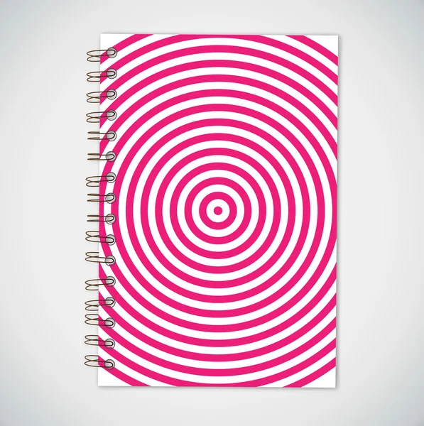 Pink Circle Notebook — Stock Vector