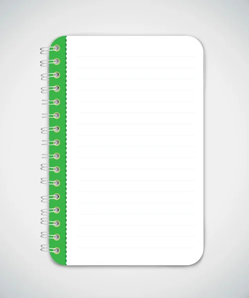 Cuaderno de Green Edge — Vector de stock