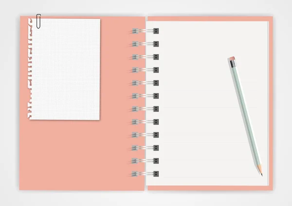 Pink Notebook — Stock Vector