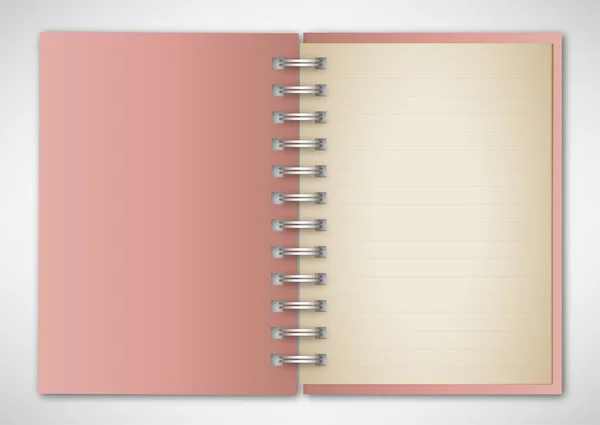 Caderno rosa — Vetor de Stock