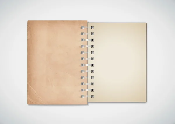 Starý notebook grunge — Stockový vektor