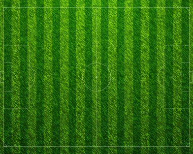 çimenlerin üzerinde çizgili futbol sahası