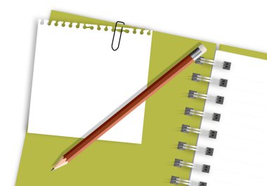 Not kağıt ve kalem defter üzerinde