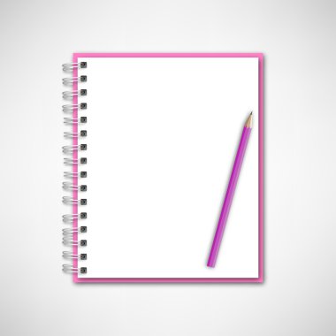 pembe defter ve kalem
