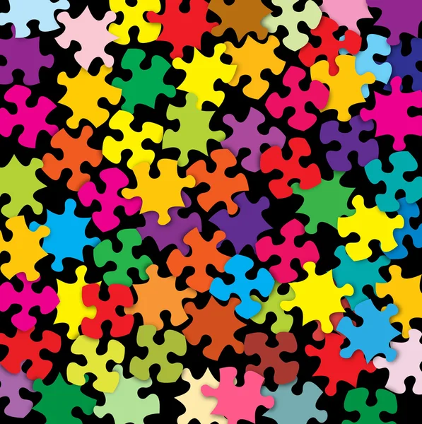 Achtergrond met abstracte kleur puzzel scatter — Stockvector