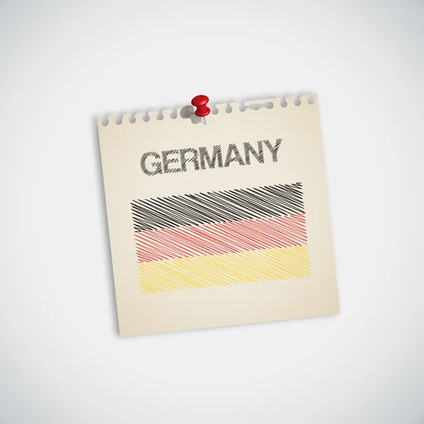 Bandeira da pintura da Alemanha — Vetor de Stock