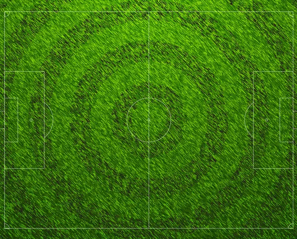 標準的なサッカーの草フィールド — ストックベクタ